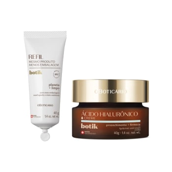 Combo Botik Ácido Hialurônico: Creme Facial Firmador 40g + Refil 40g