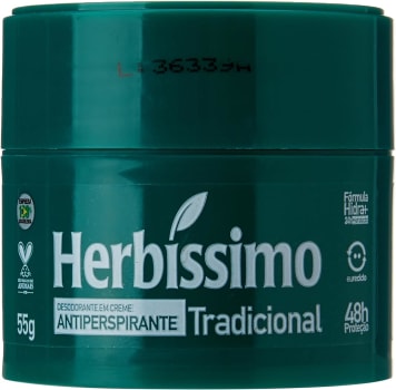 10 unidades — Desod Creme Herb Tradicional 55Gr Herbissimo