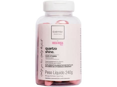 Suplemento cby Boca Rosa Hair Quartzo Shine Vegano 60 Gomas