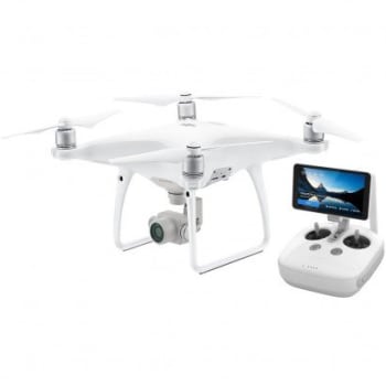 Drone DJI Phantom 4 Advanced+ Rádio Controle com Tela Integrada Branco