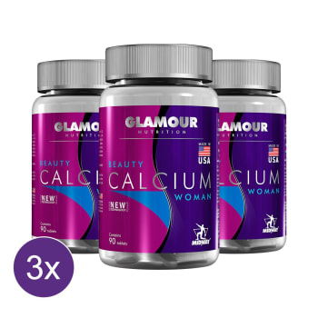 Kit 3x Beauty Calcium: Cálcio + Vitamina D Glamour 90 tabs