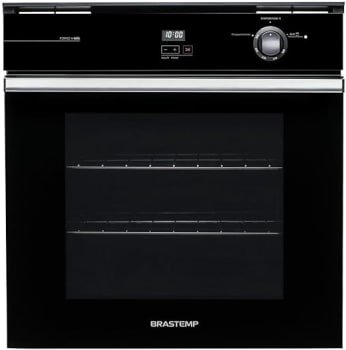 Forno de embutir a gás Brastemp 78 litros Preto com grill e timer touch - BOA84AE 220V